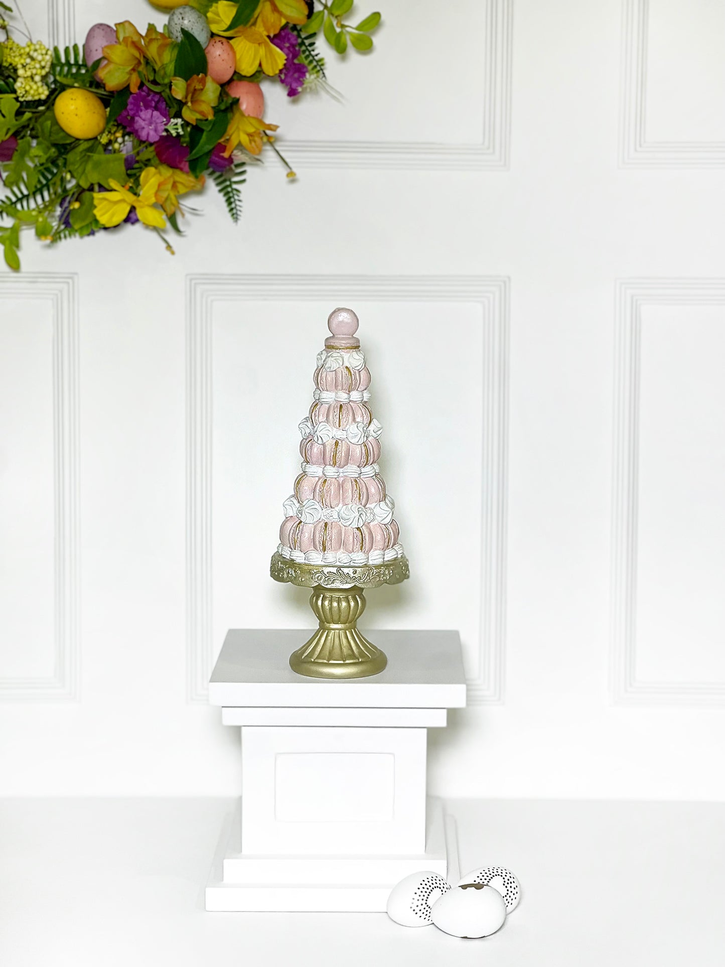 TOPIARIA DE MACARONS COM SUPORTE ITEM DECORATIVO
