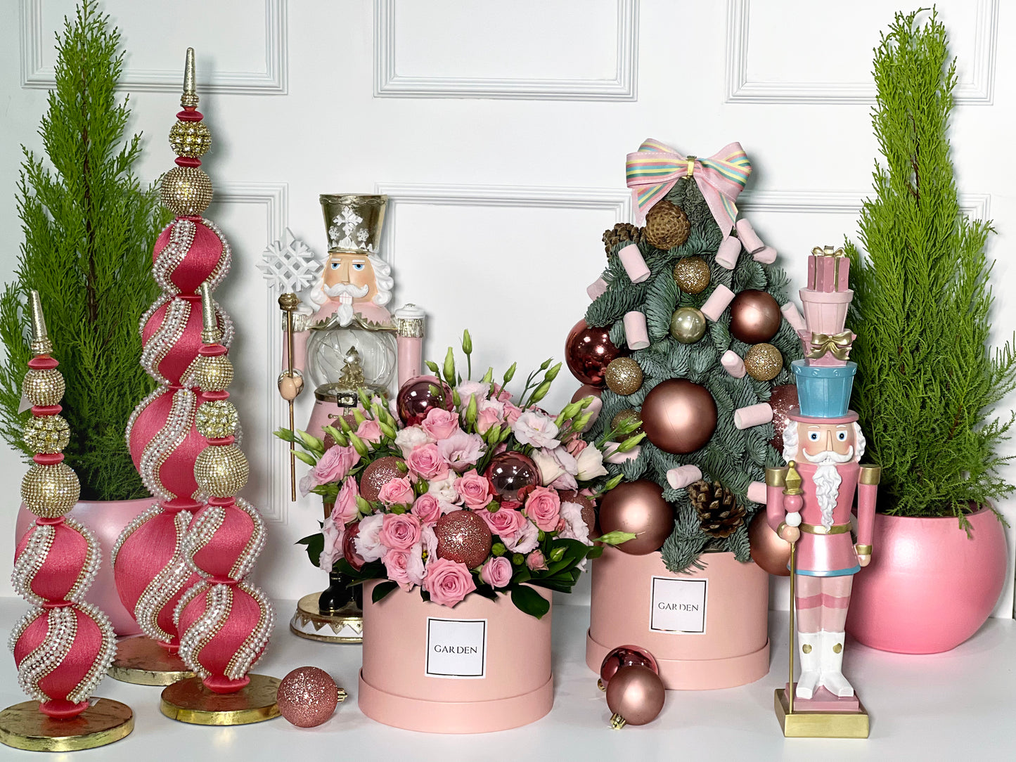 BOX CHRISTMAS PINK L