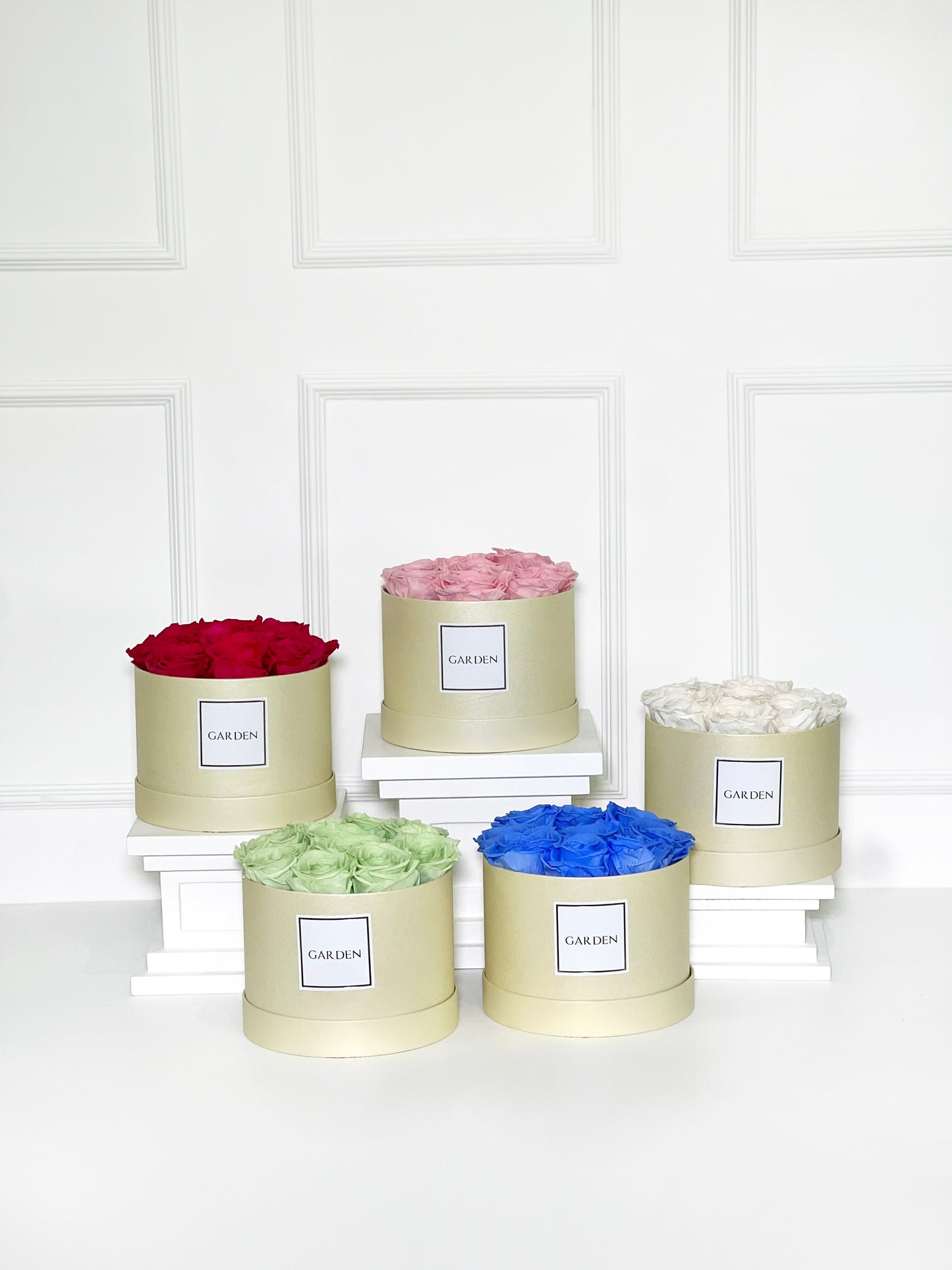 BOX ROSAS PRESERVADAS VERMELHA TAMANHO M