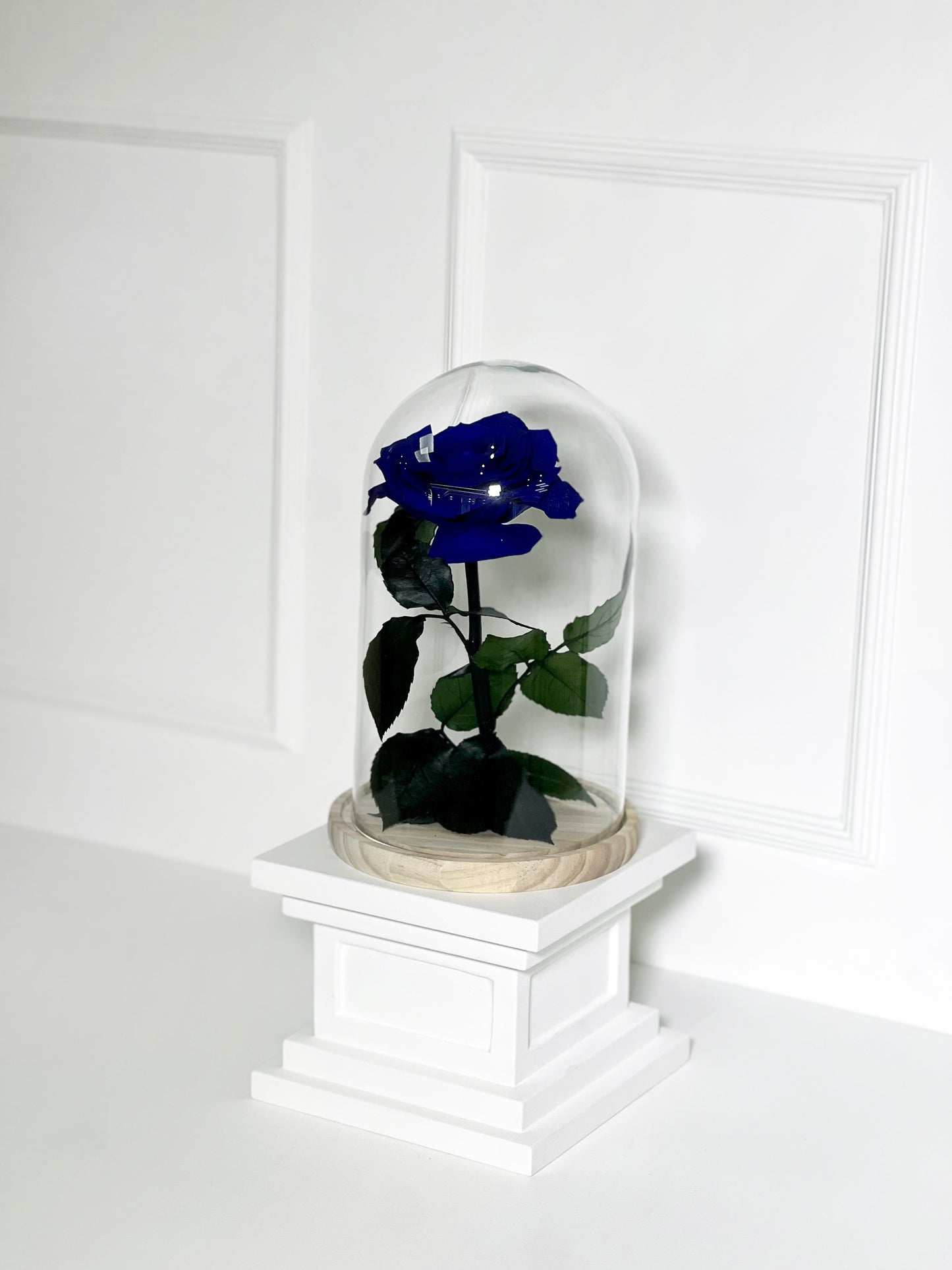 ROSA PRESERVADA AZUL TAMANHO M