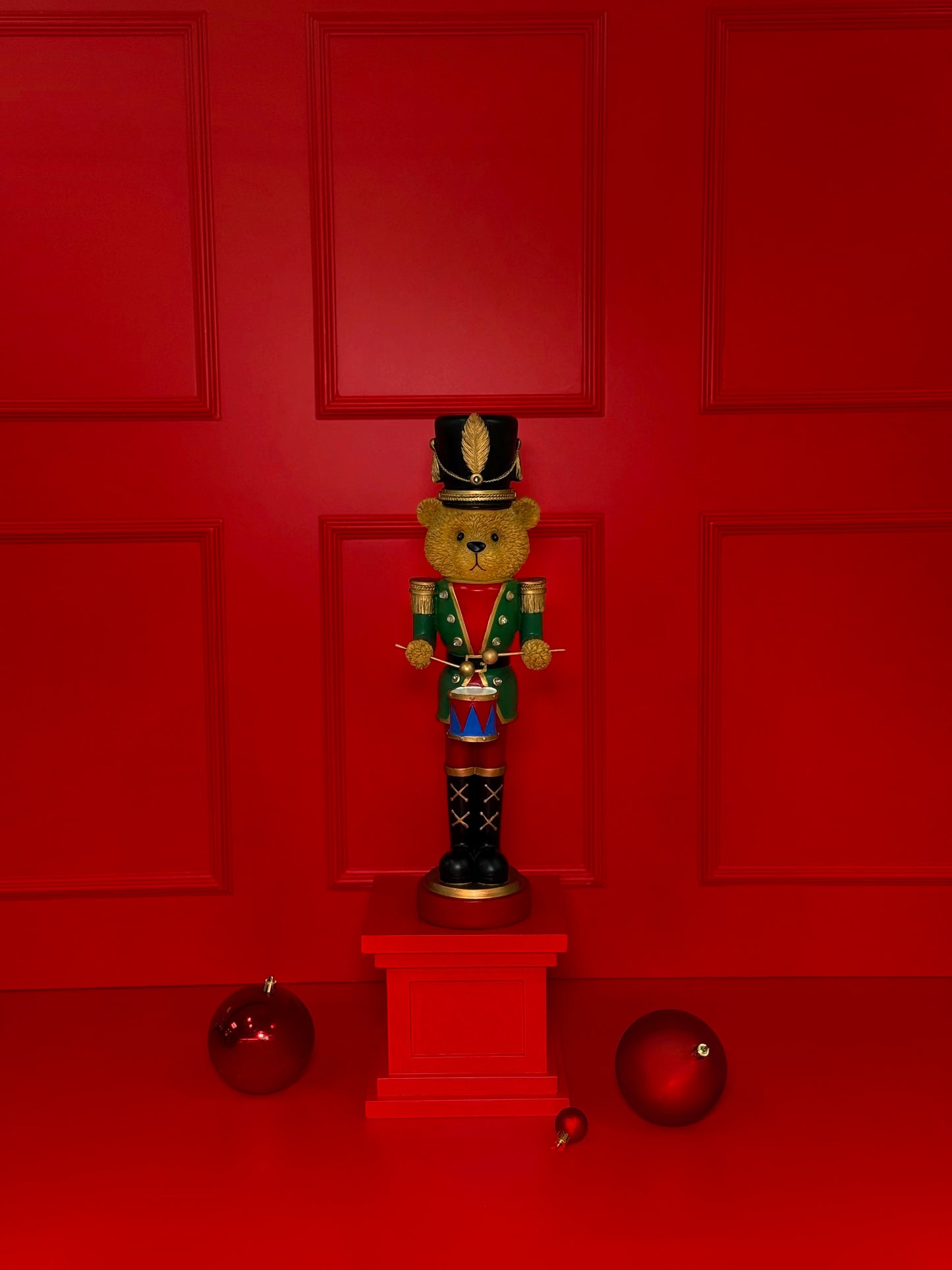 SOLDADO DE CHUMBO DE URSO COM TAMBOR