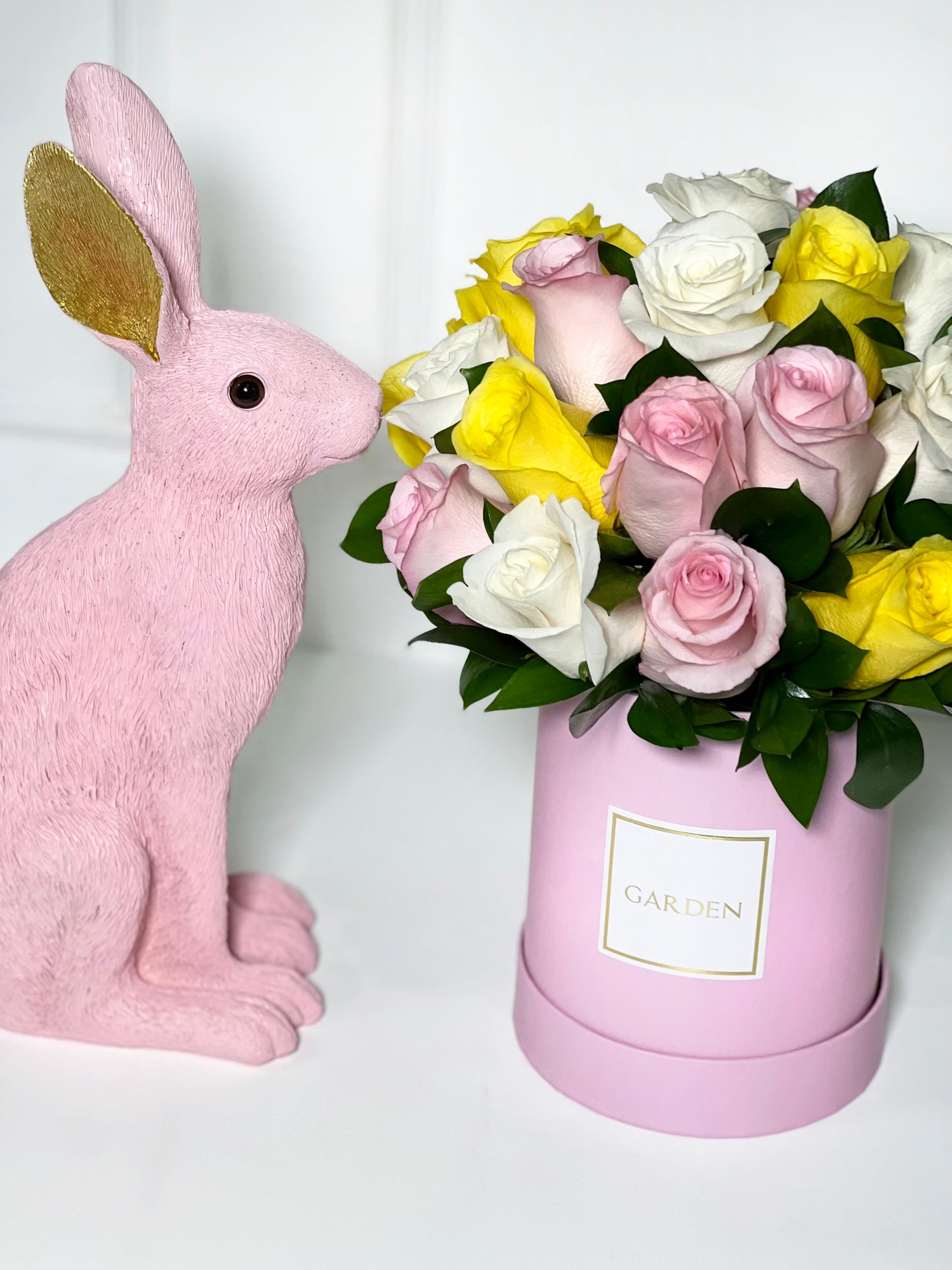 BOX DOROTHY CLASSIC LIGHT PINK COM COELHO DECORATIVO PINK TAMANHO M