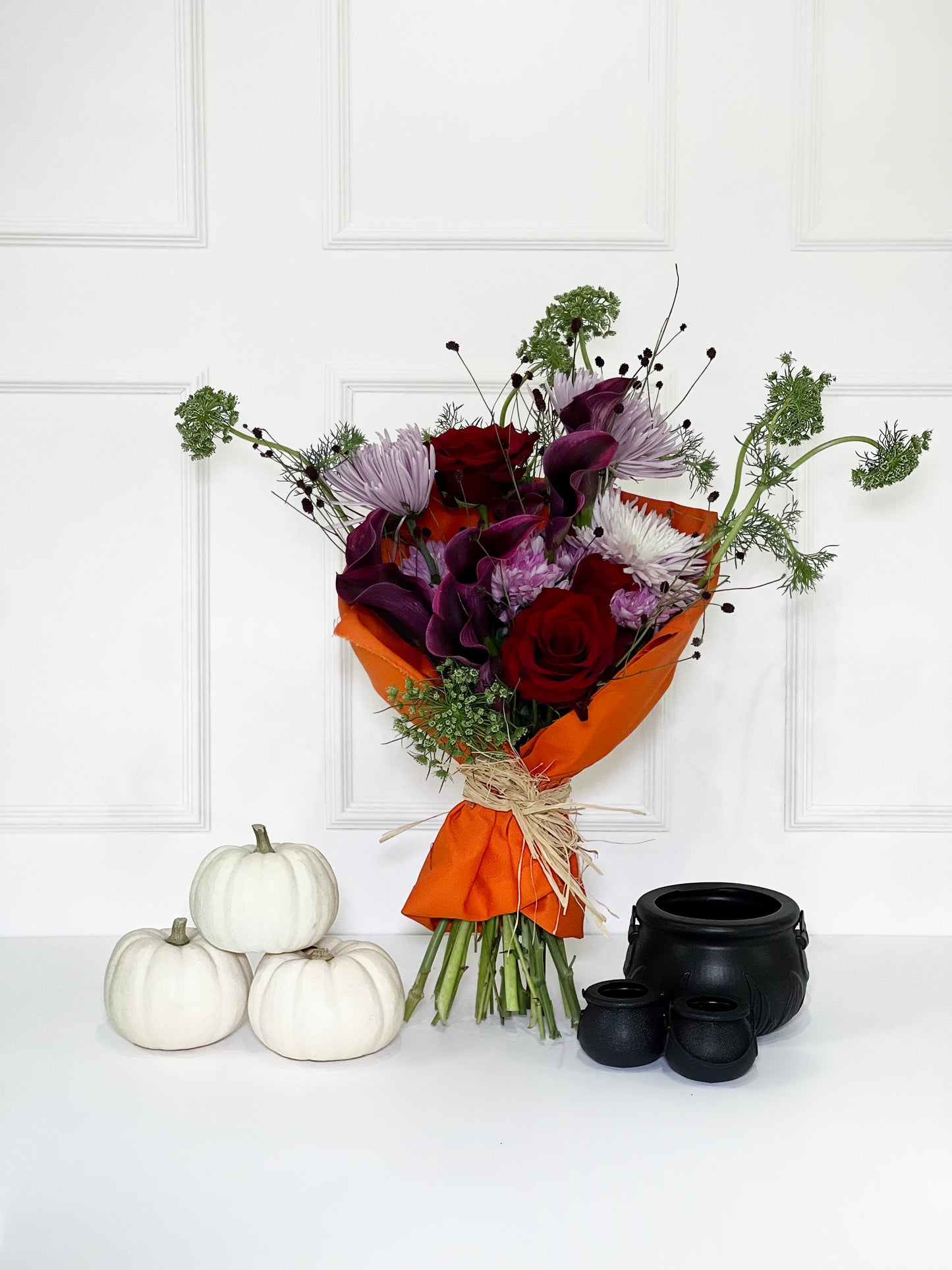 BOUQUET ASTRID COM TECIDO LARANJA