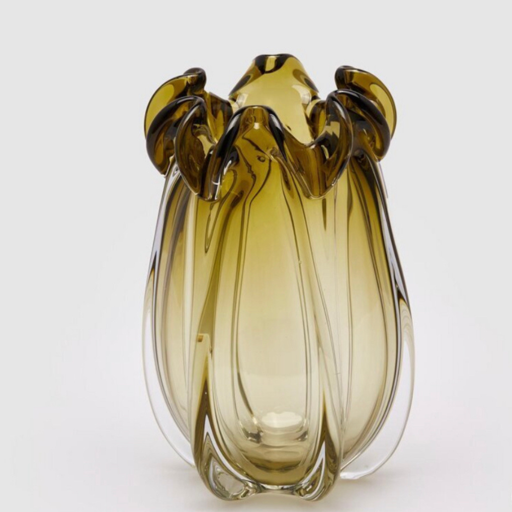 VASO MURANO AMBAR 30 CM
