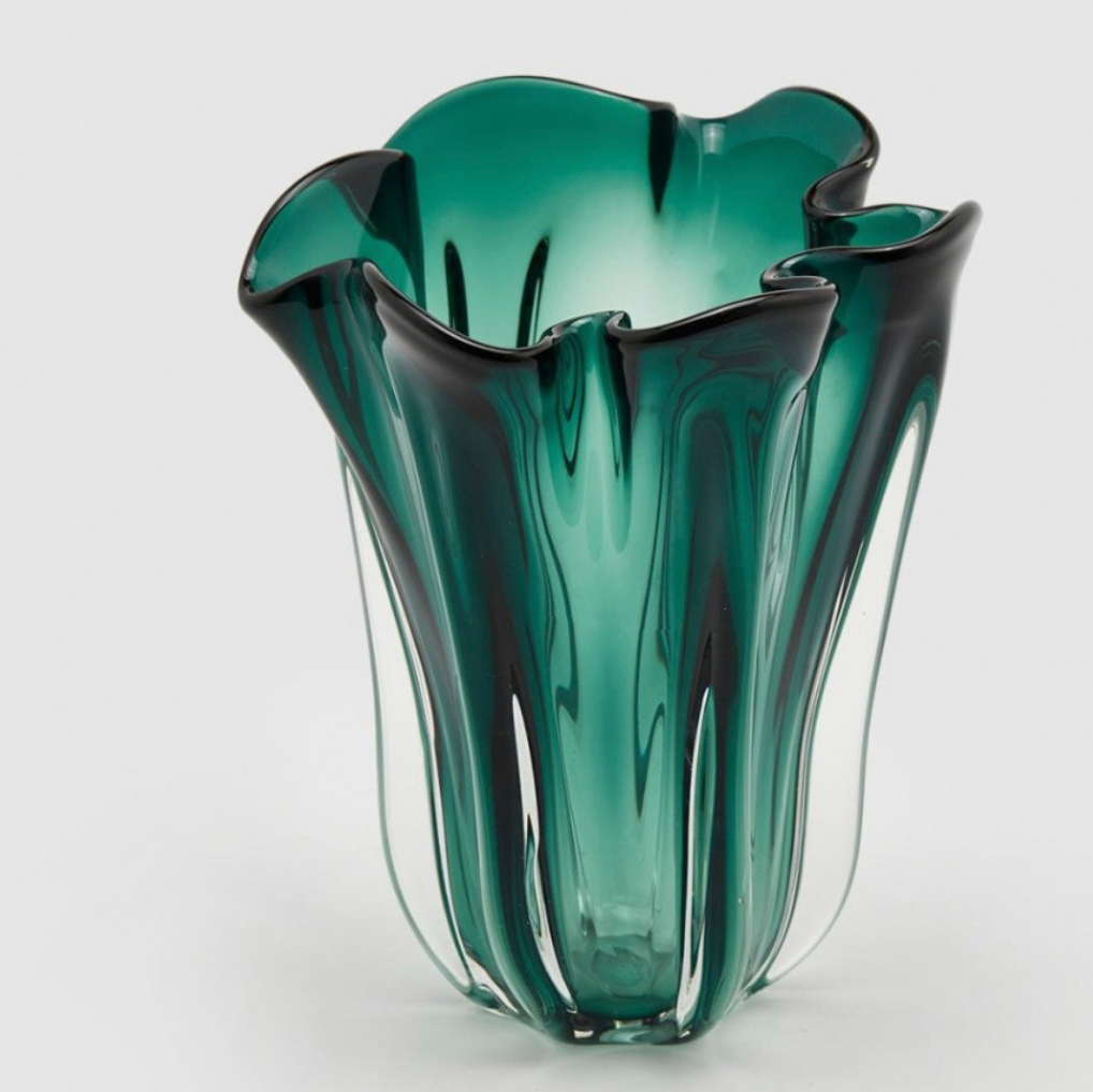 VASO MURANO VERDE 27 CM