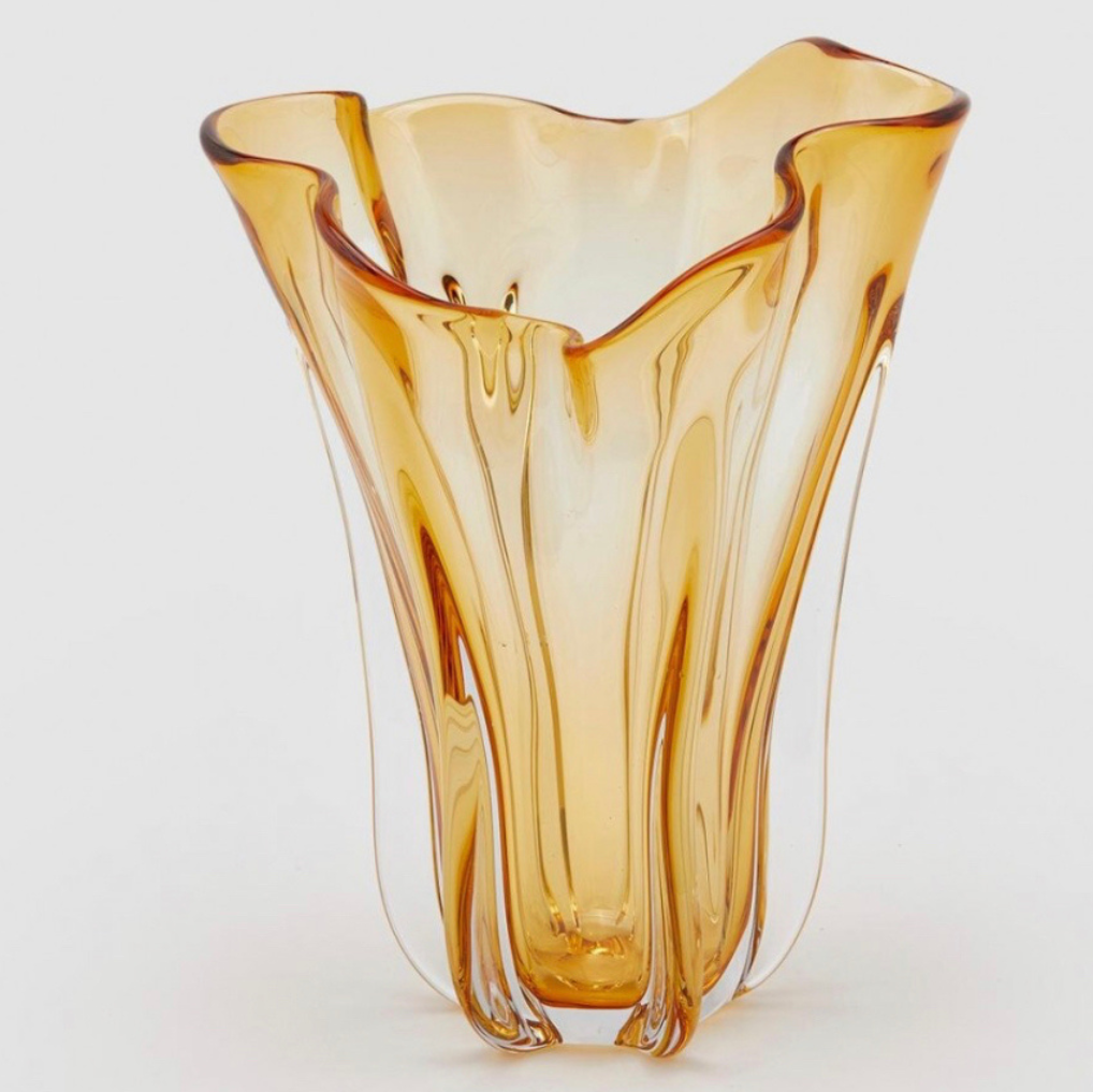 VASO MURANO AMBAR 27 CM