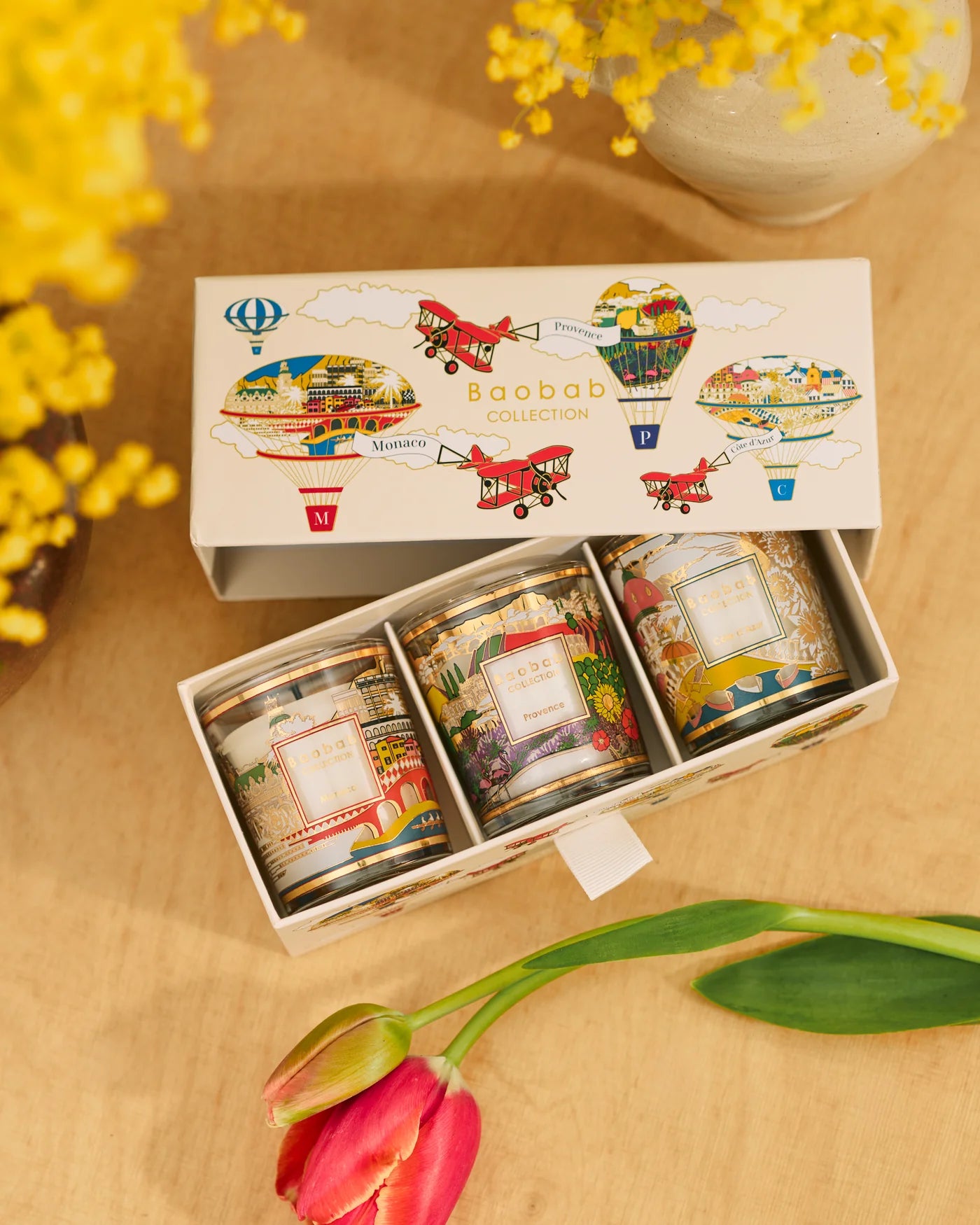 Trio de Velas de Viagem: Provença – Mônaco – Costa Azul