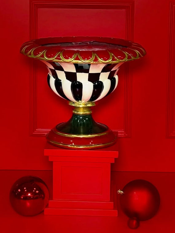 TOPIÁRIA DE BOLAS VERMELHAS COM VASO DECORATIVO – H 90 CM | CHRISTMAS COLLECTION