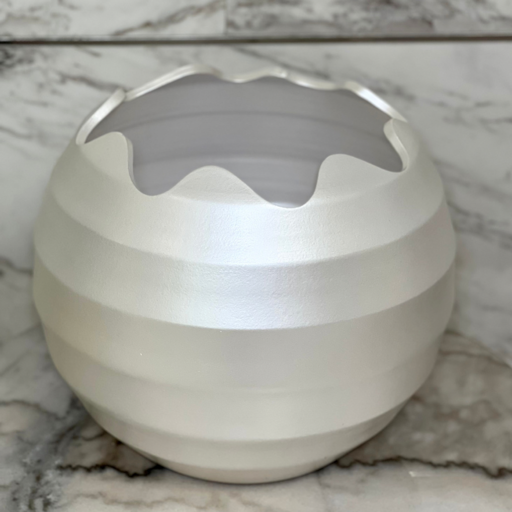 Vaso Bola Recortado Grande Branco