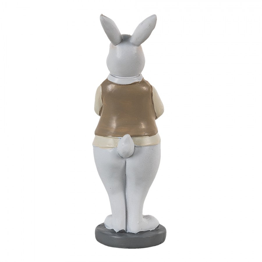 ESTÁTUA DE COELHO 5X5X15 CM BEGE BRANCO