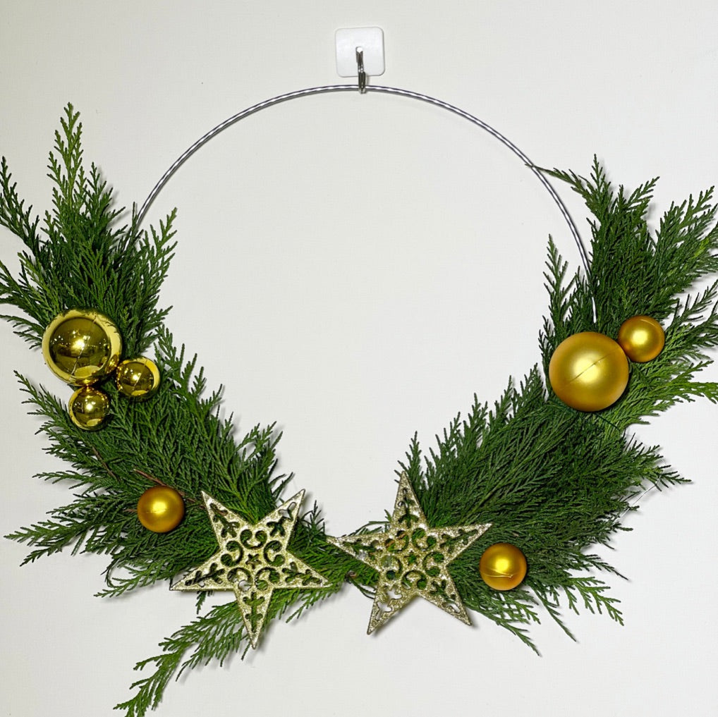 Guirlanda Estrela de Natal Dourada