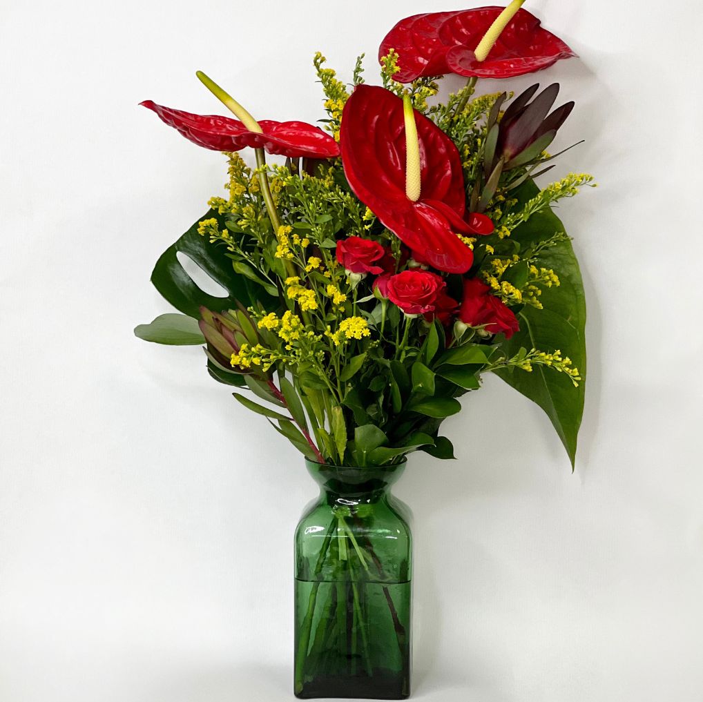 Arranjo Flora com Musgo Vase