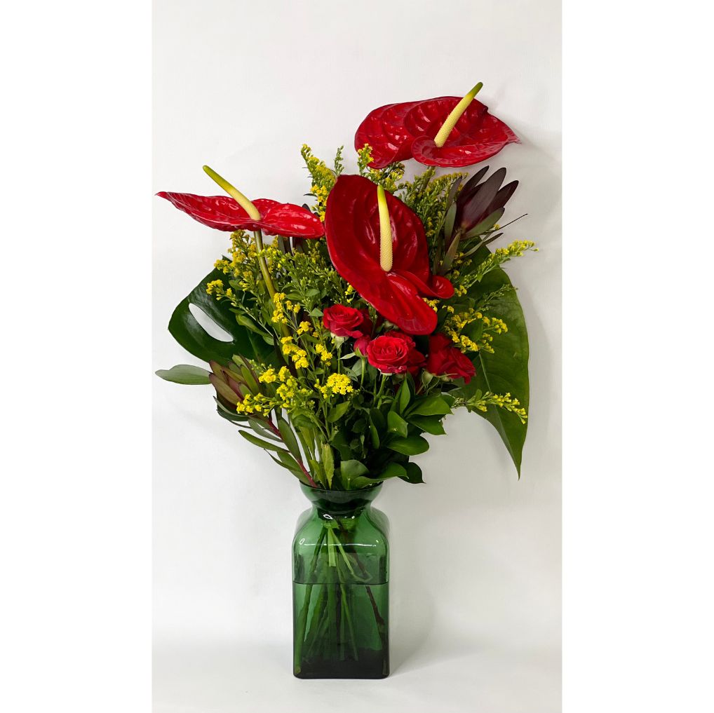 Arranjo Flora com Musgo Vase