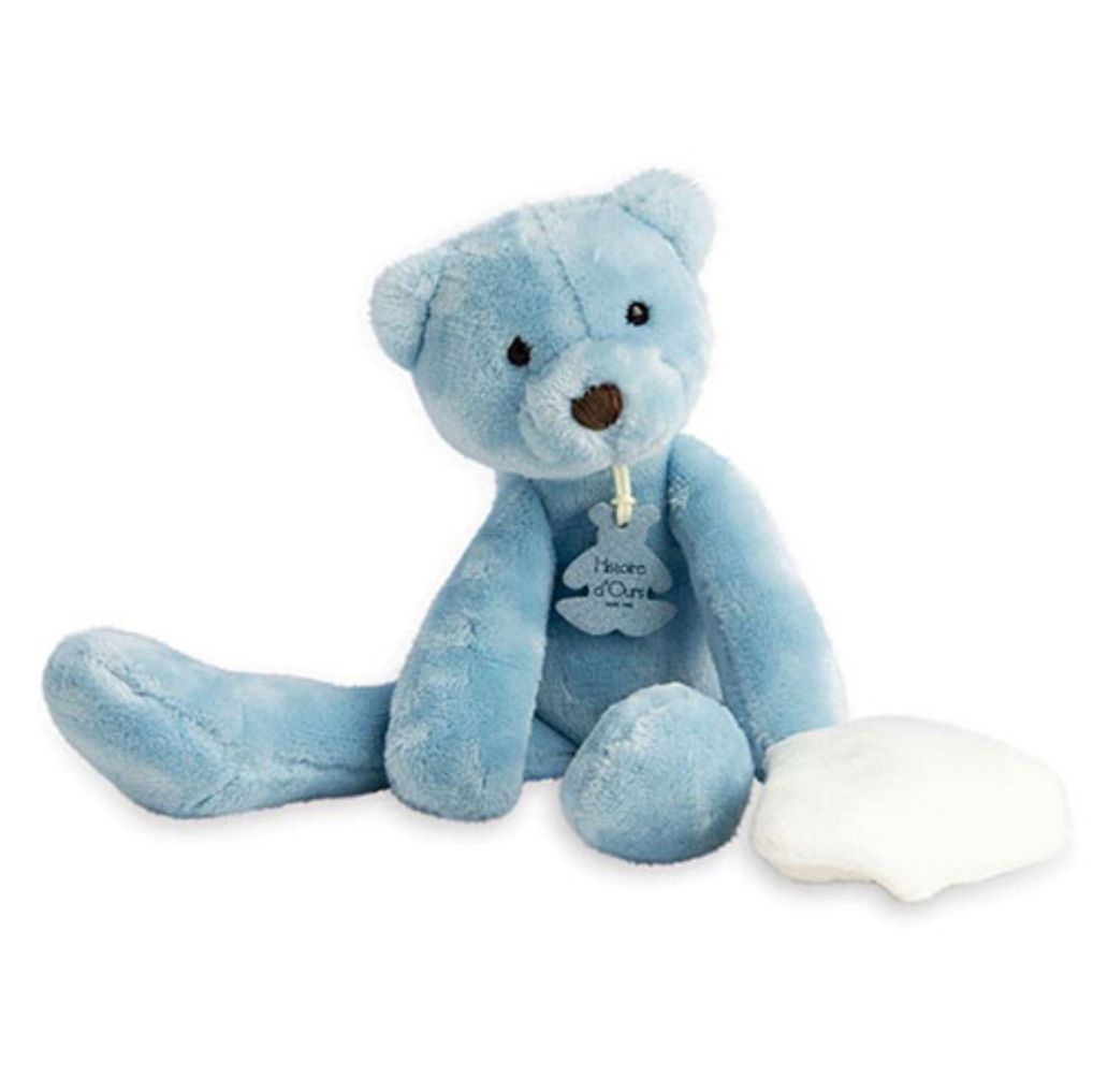 Peluche ursinho azul com Doudou - 30 cm