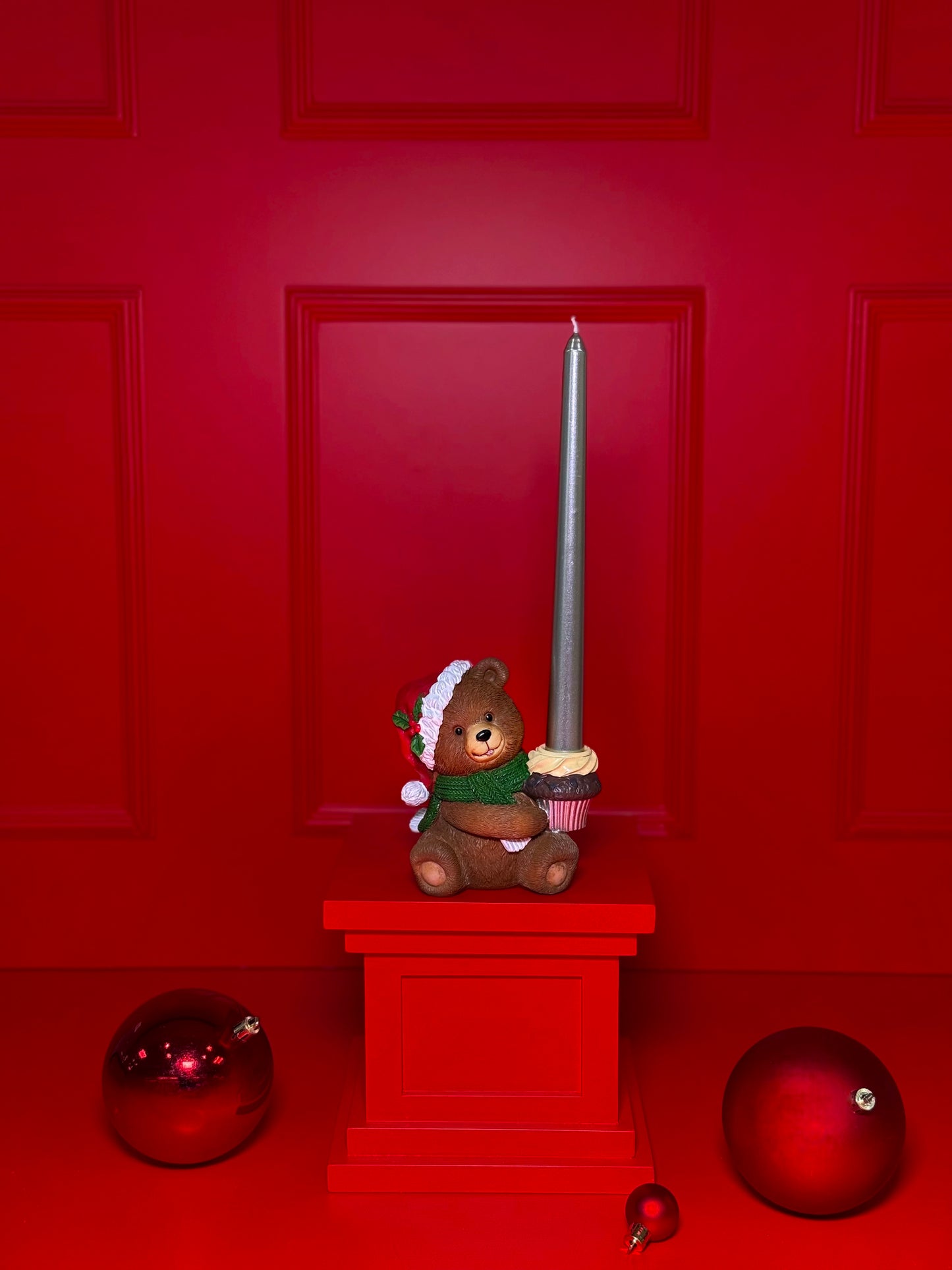 CANDELABRO URSO COM CUPCAKE