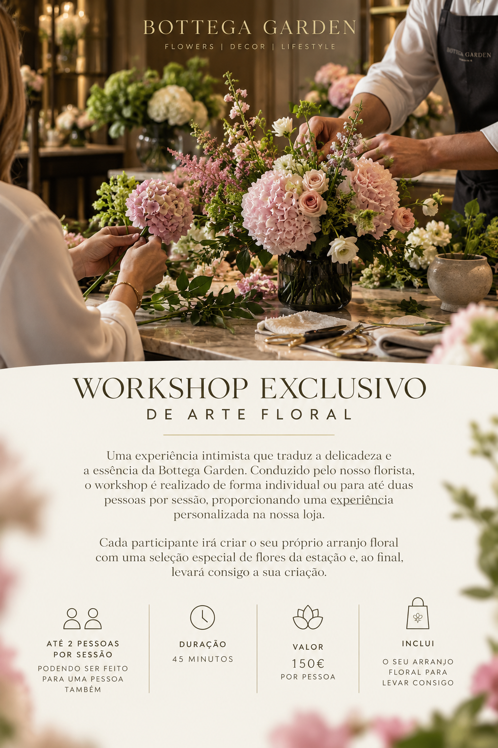 Workshop Exclusivo de Arte Floral — Bottega Garden