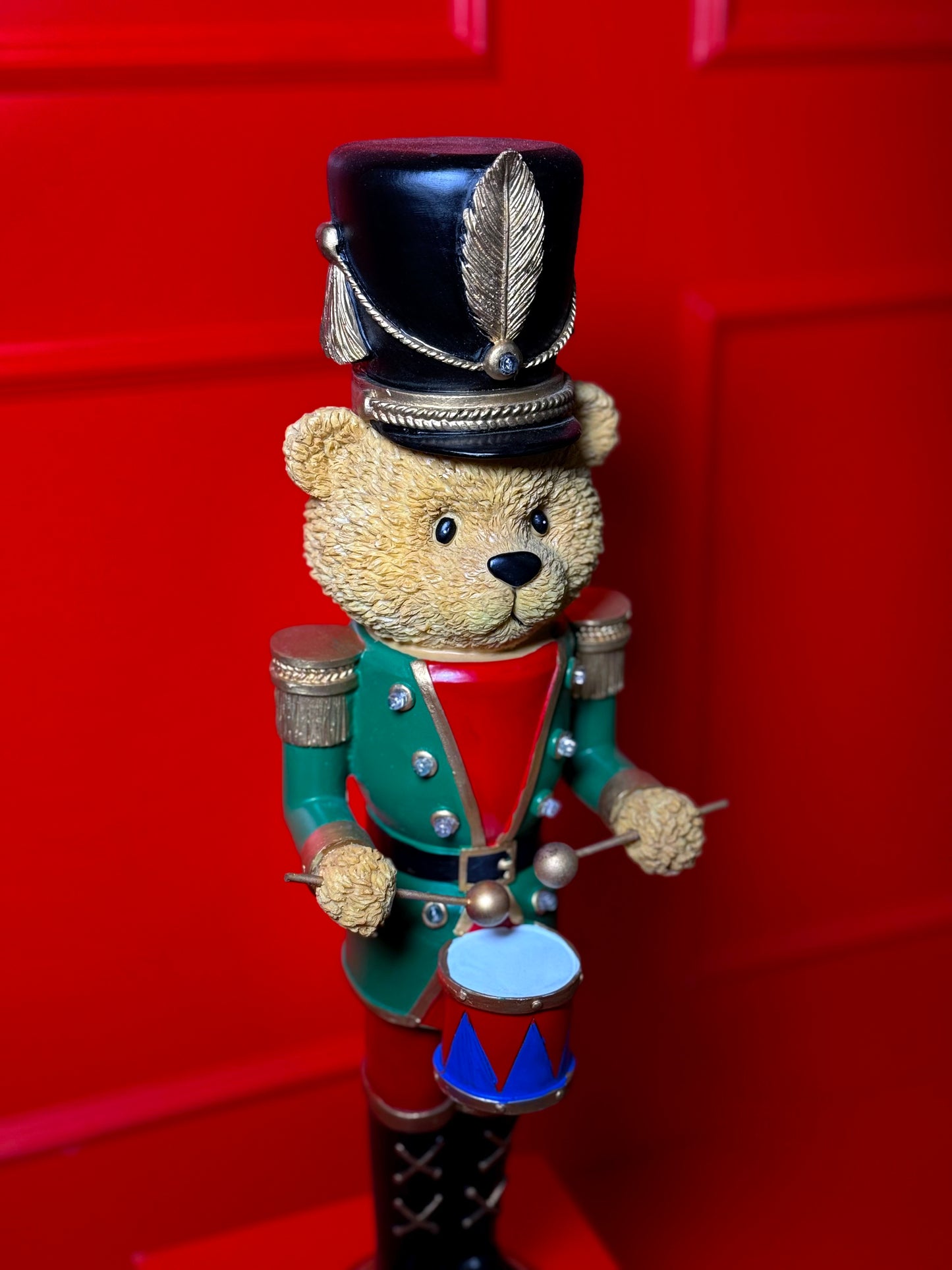 SOLDADO DE CHUMBO DE URSO COM TAMBOR