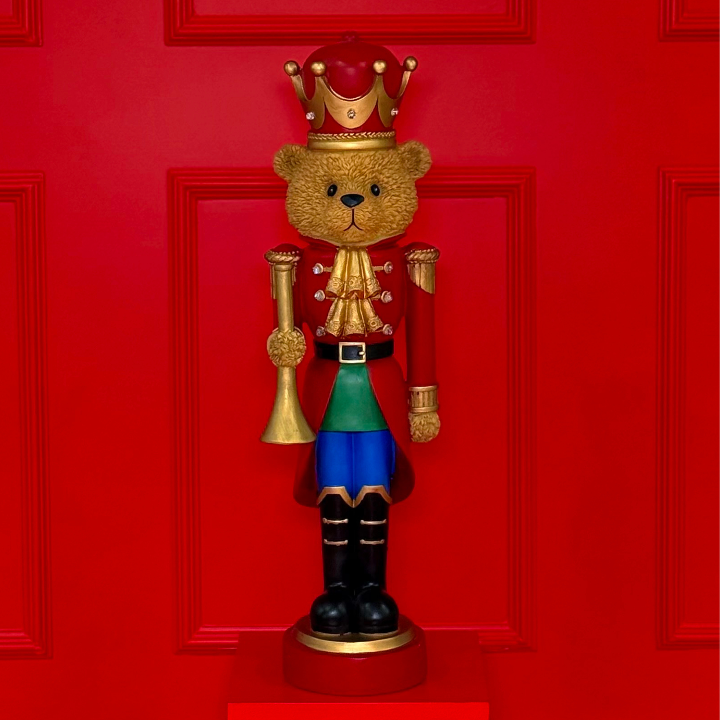 URSO SOLDADO DE CHUMBO DE NATAL COM LUZES