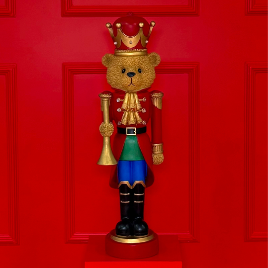 URSO SOLDADO DE CHUMBO DE NATAL COM LUZES