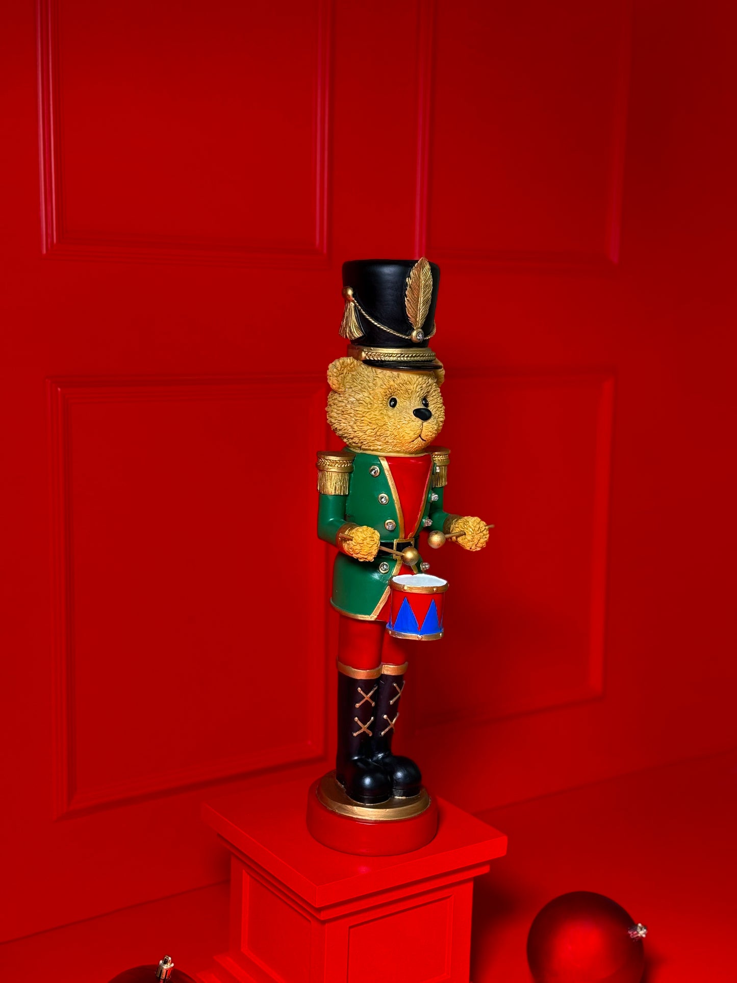 SOLDADO DE CHUMBO DE URSO COM TAMBOR