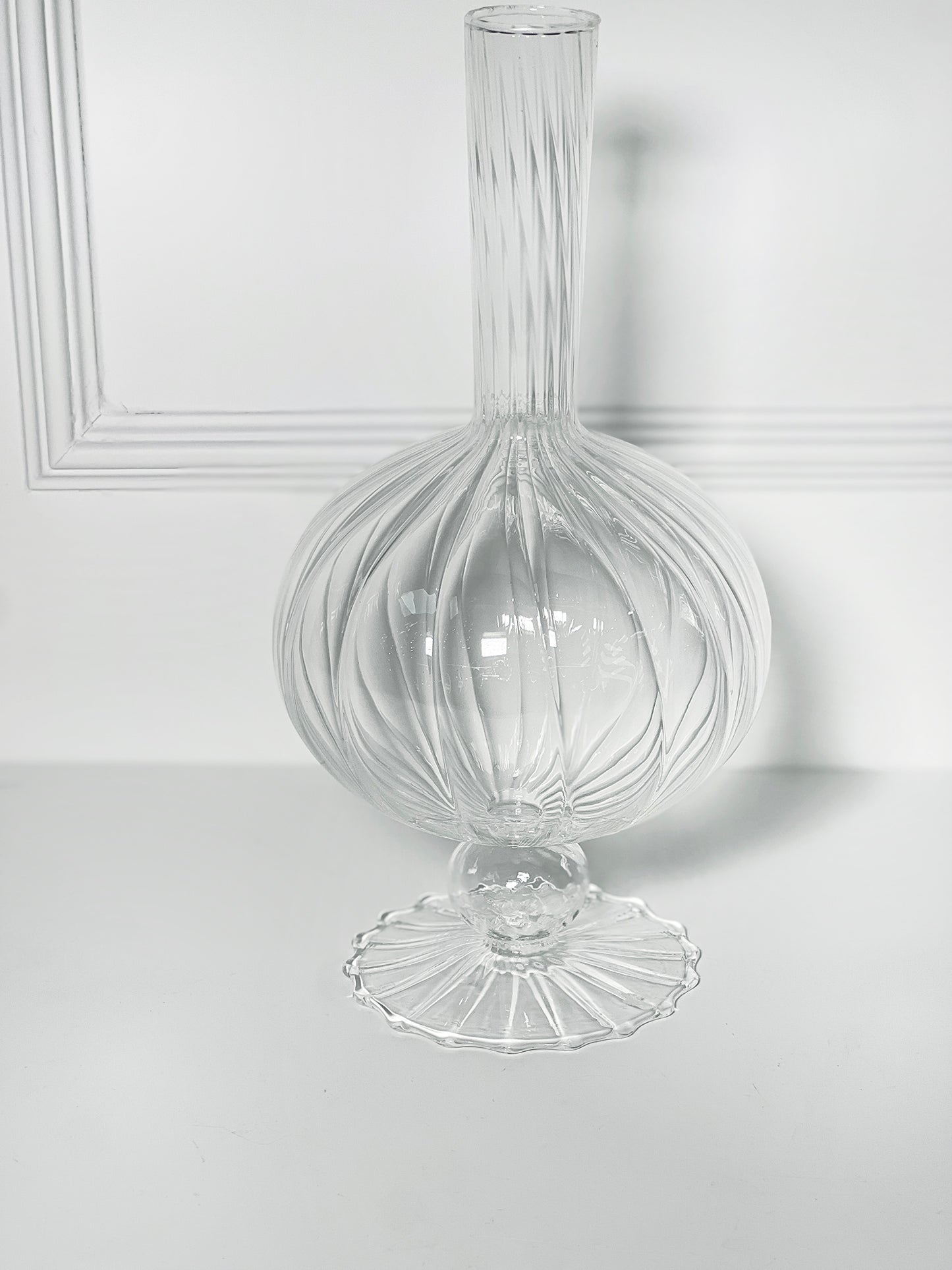 VASO MONOFIORE OVO TRANSPARENTE