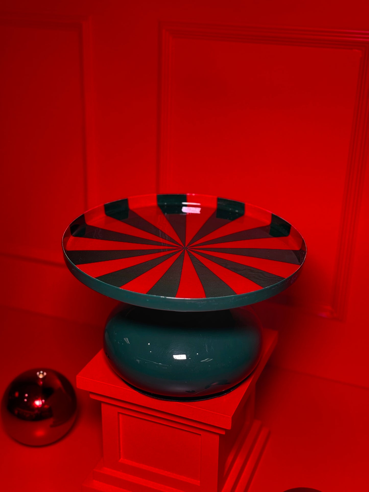 BOLEIRA CLASSIC CHRISTMAS COM PÉ REDONDO