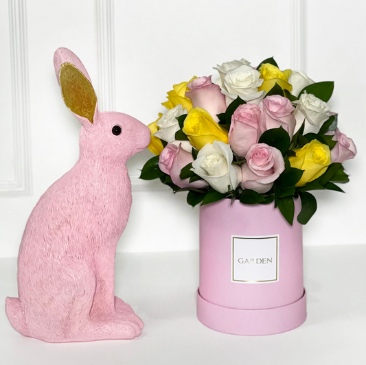 BOX DOROTHY CLASSIC LIGHT PINK COM COELHO DECORATIVO PINK TAMANHO M