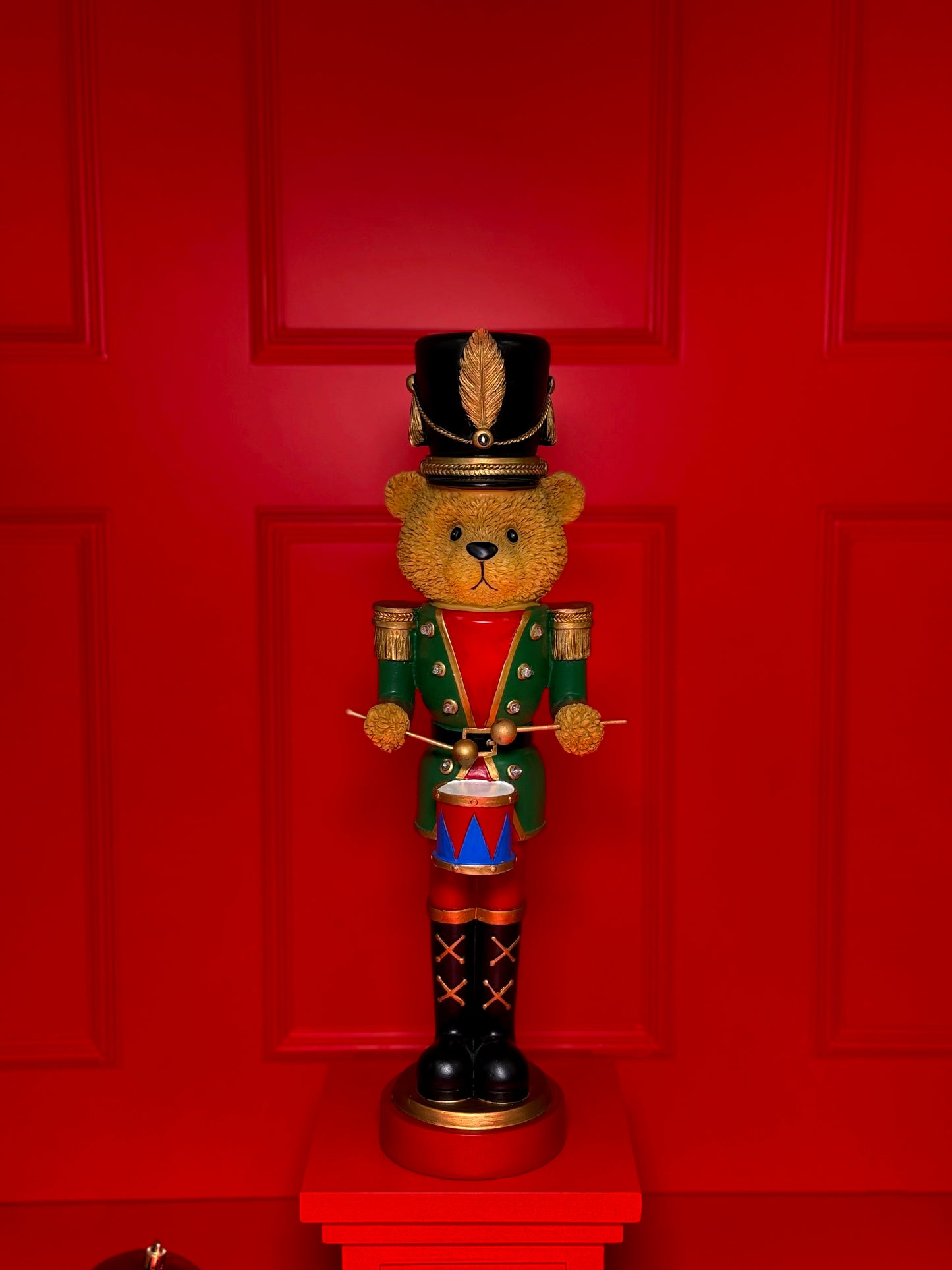 SOLDADO DE CHUMBO DE URSO COM TAMBOR