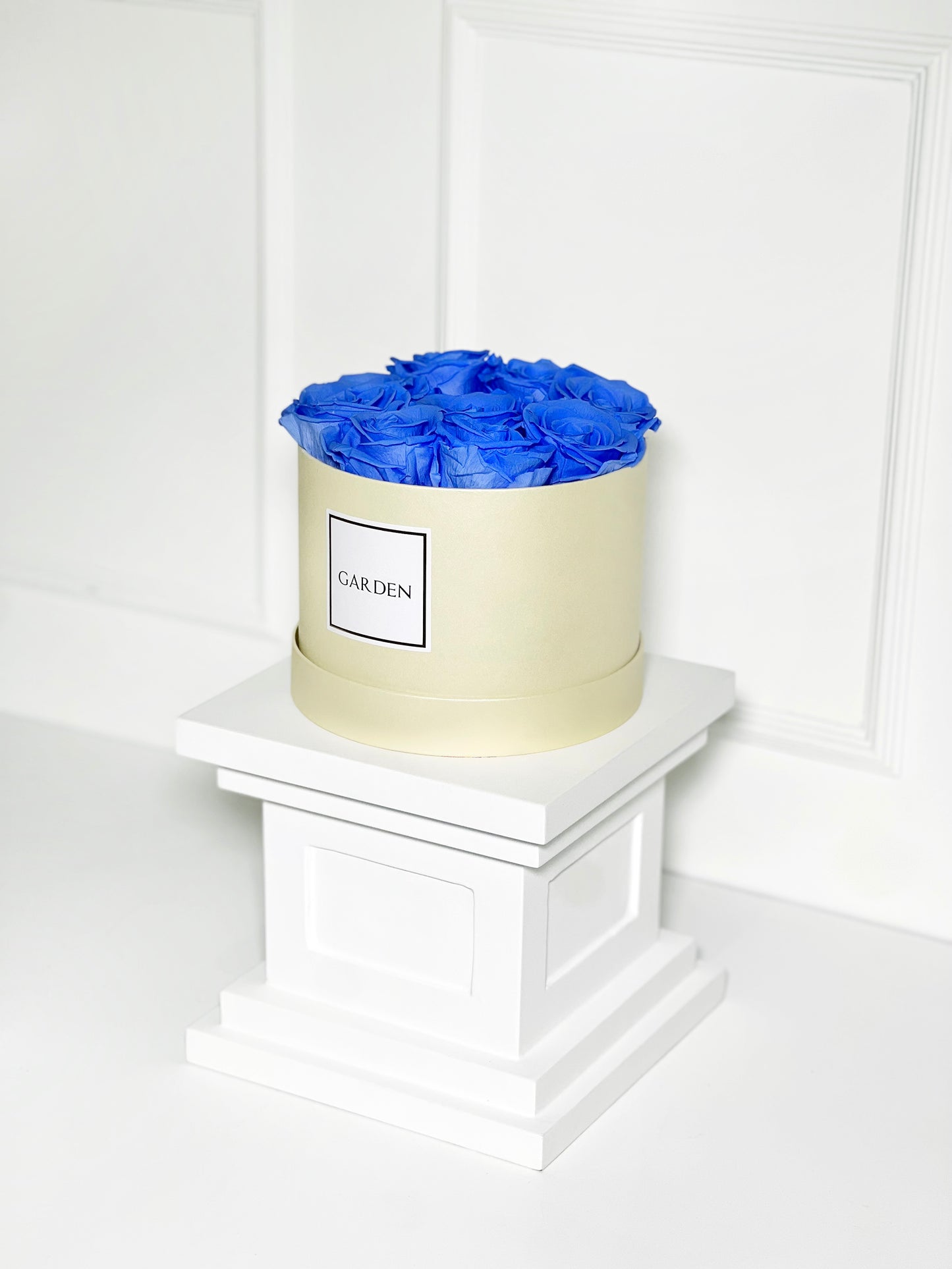 BOX ROSAS PRESERVADAS AZUL TAMANHO M