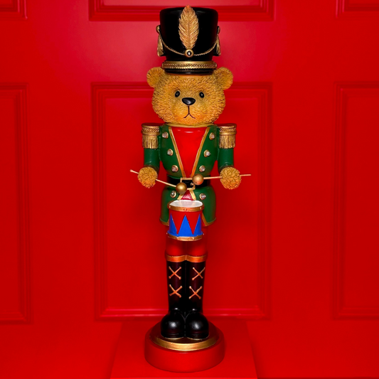 SOLDADO DE CHUMBO DE URSO COM TAMBOR