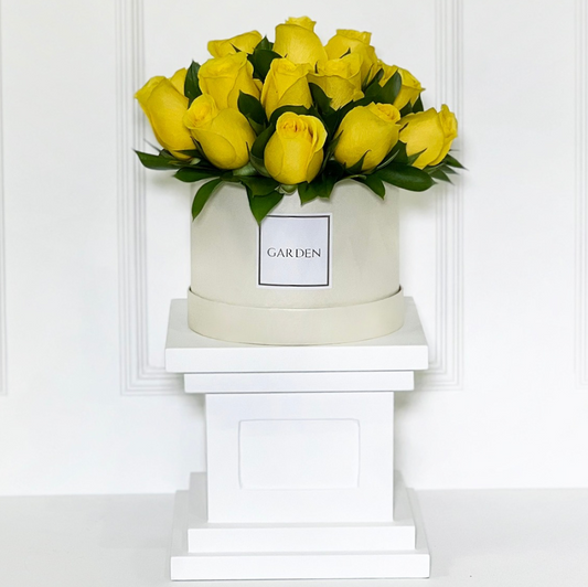 BOX CLÁSSICA COM ROSAS AMARELAS