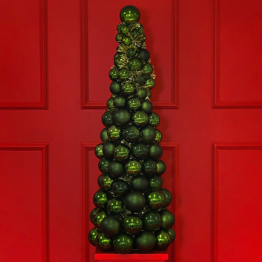 ÁRVORE DE NATAL DECORATIVA DE ESFERAS VERDES TAMANHO L