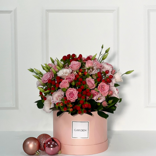 BOX CHRISTMAS PINK L COM HYPERICUM