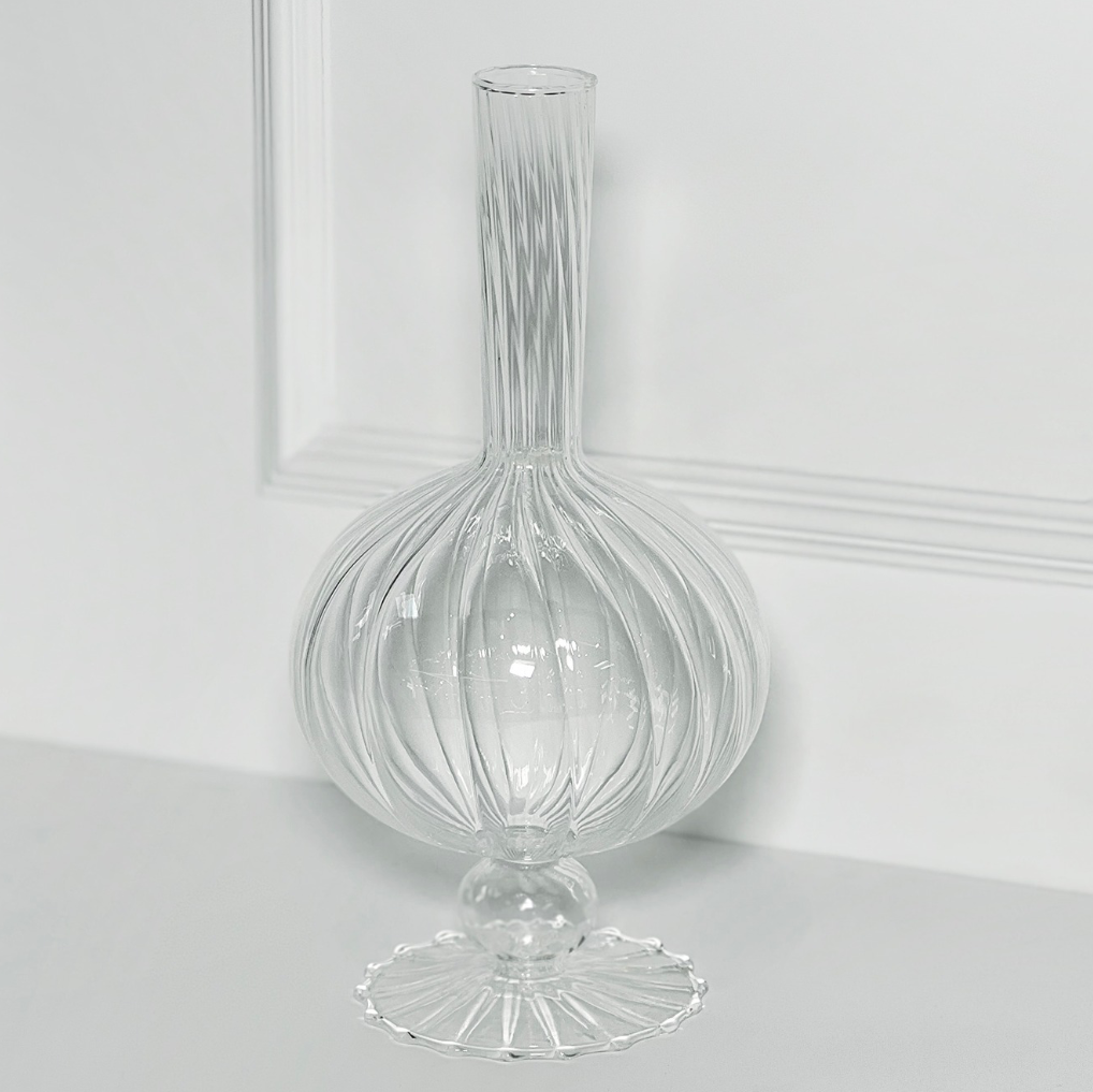 VASO MONOFIORE OVO TRANSPARENTE