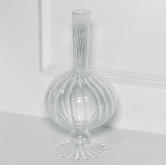 VASO MONOFIORE OVO TRANSPARENTE