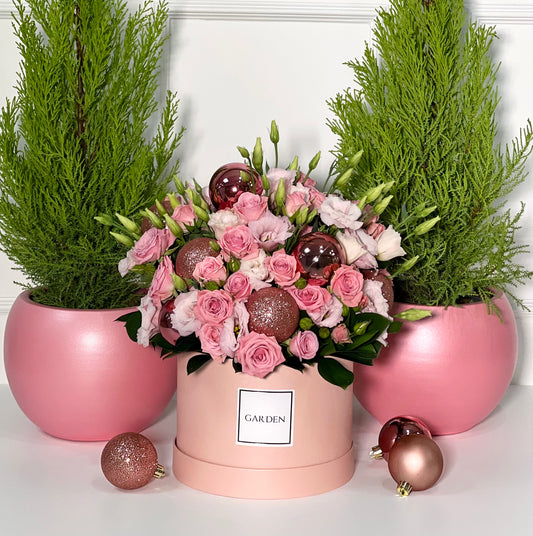 BOX CHRISTMAS PINK L