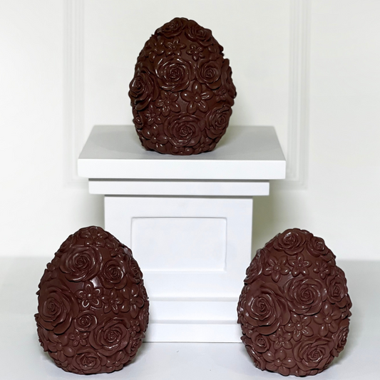 EGG FLORAL DECORATIVO DE CHOCOLATE