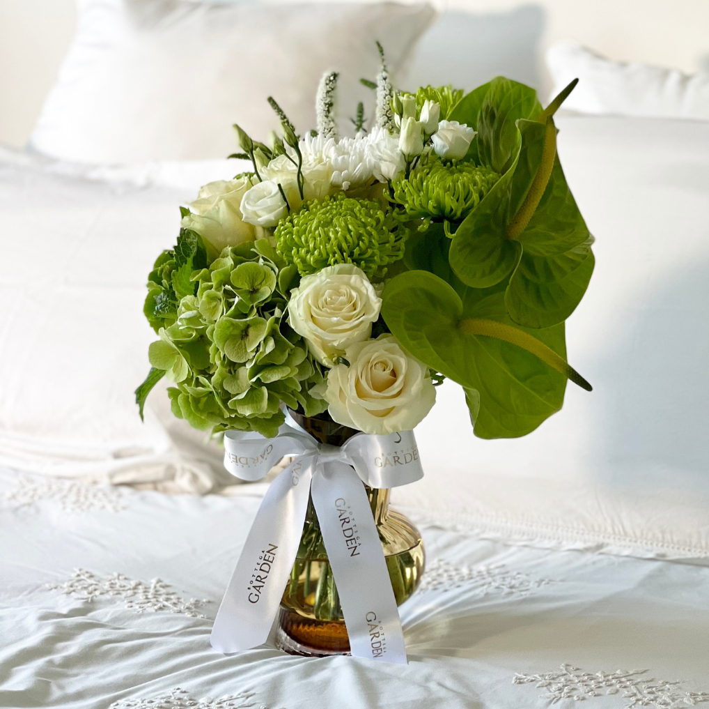 VASO AMBER COM BOUQUET VIENA