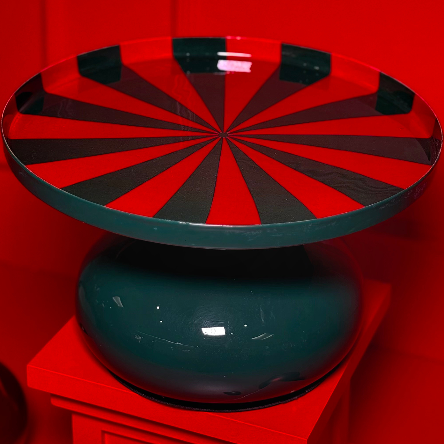 BOLEIRA CLASSIC CHRISTMAS COM PÉ REDONDO