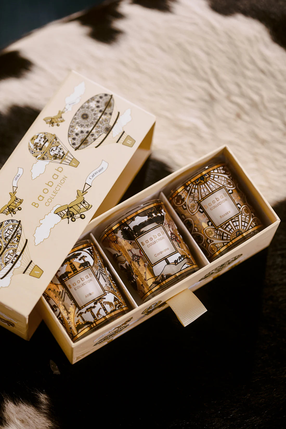 MY FIRST BAOBAB TRAVEL SET 3 VELAS ROSACE-CARAVANE-AFRIKA