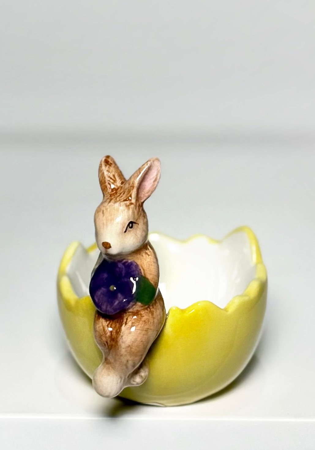 Porta-Ovos Decorativo com Coelhinho