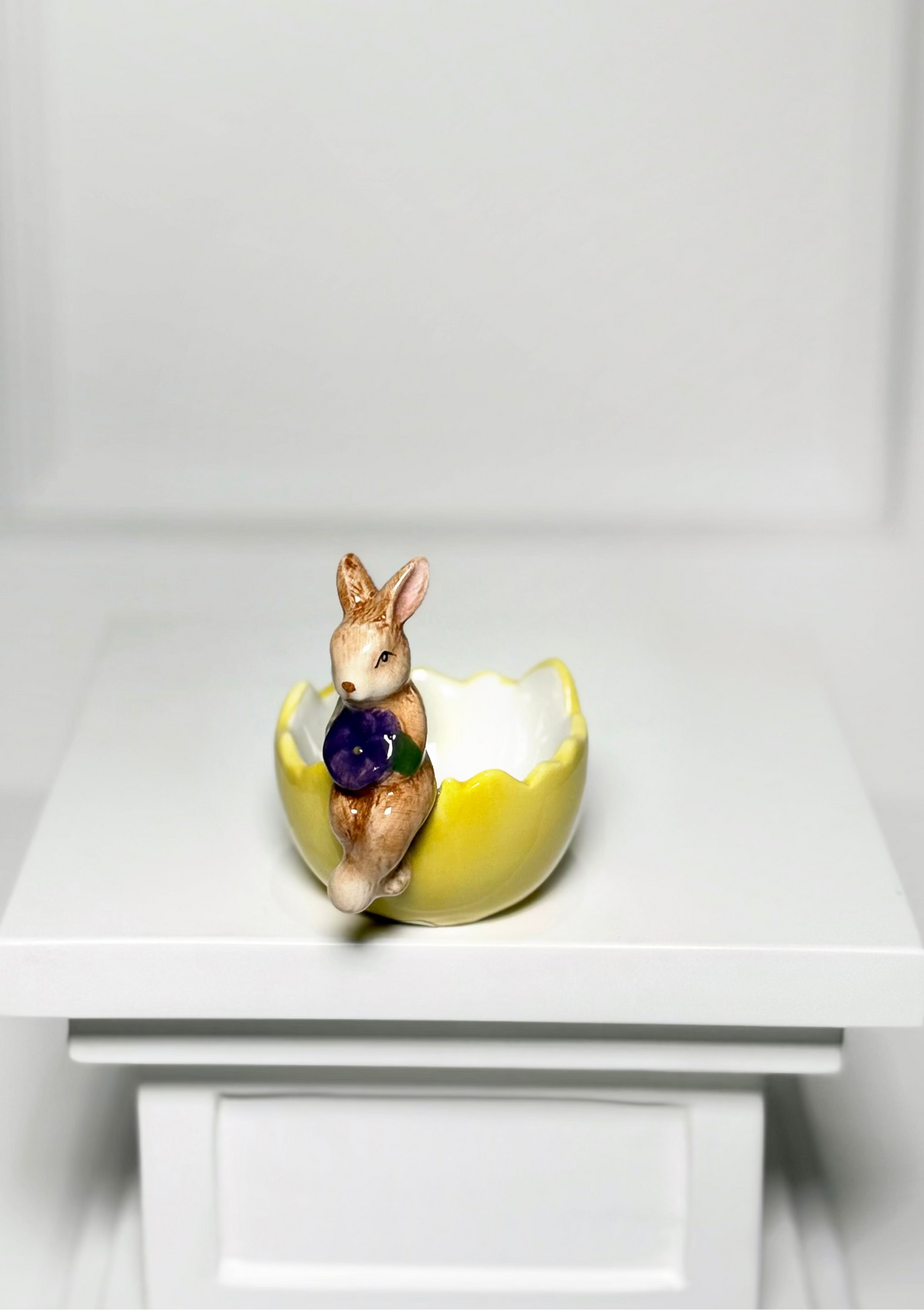 Porta-Ovos Decorativo com Coelhinho