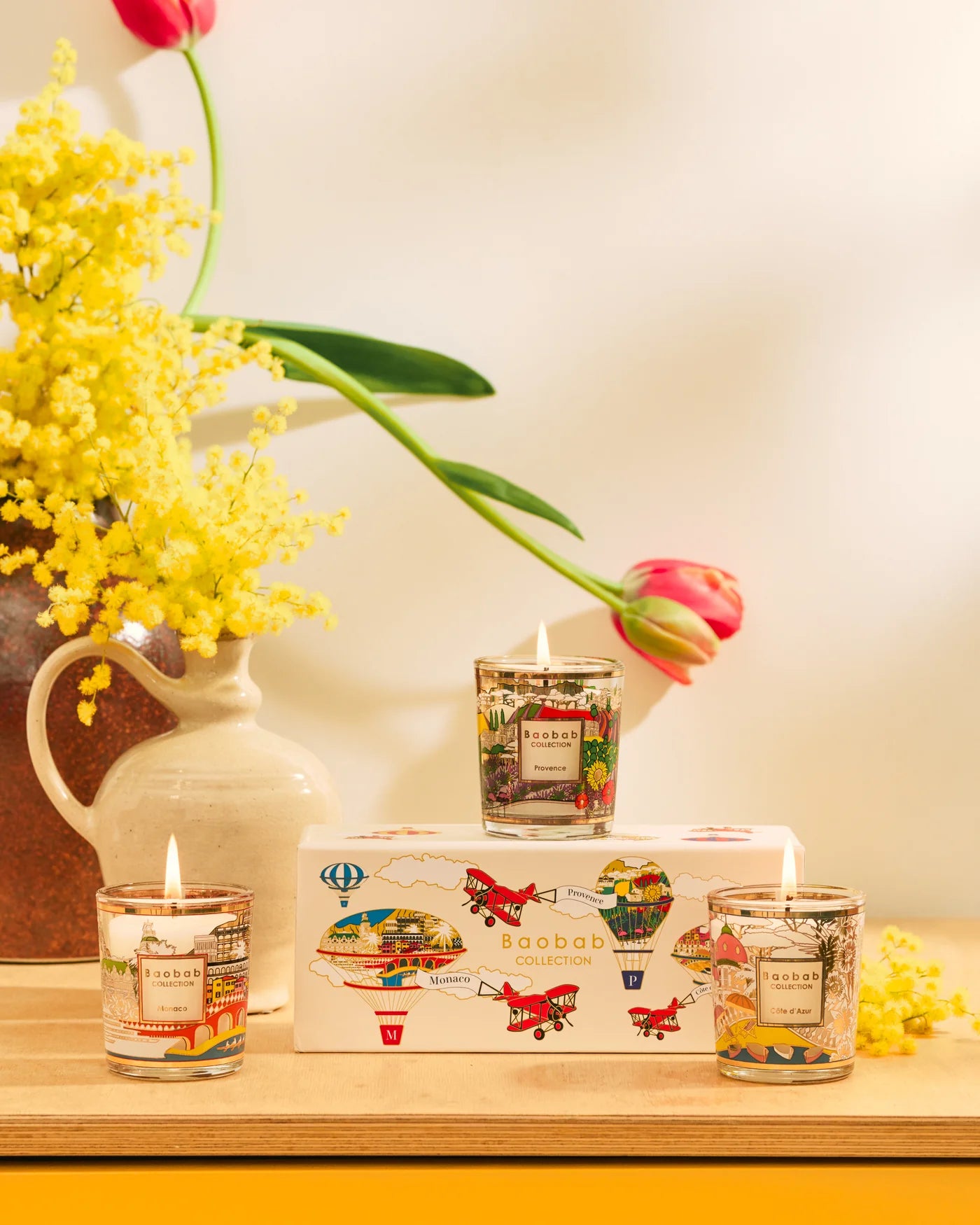 Trio de Velas de Viagem: Provença – Mônaco – Costa Azul
