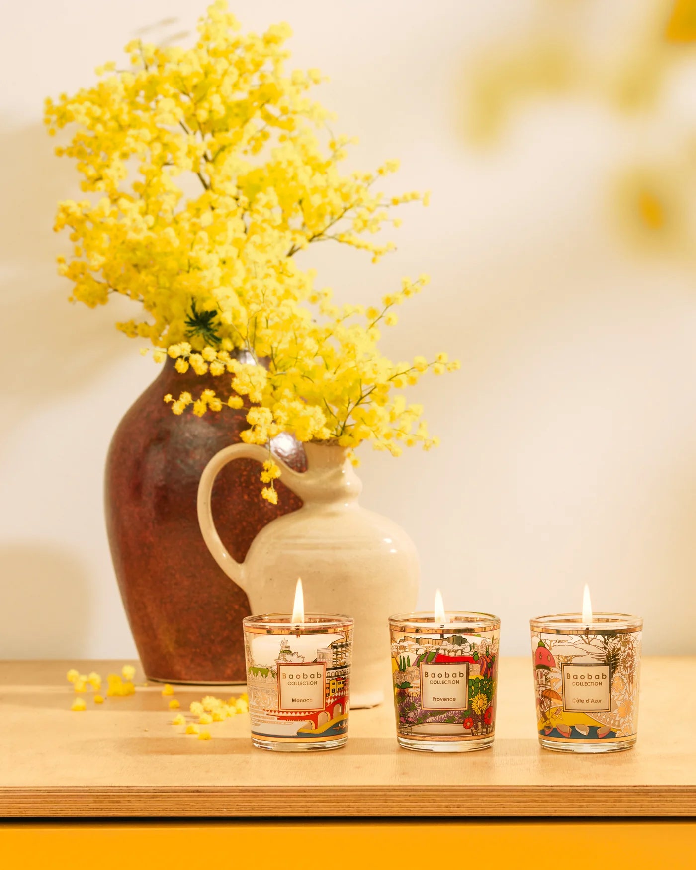 Trio de Velas de Viagem: Provença – Mônaco – Costa Azul