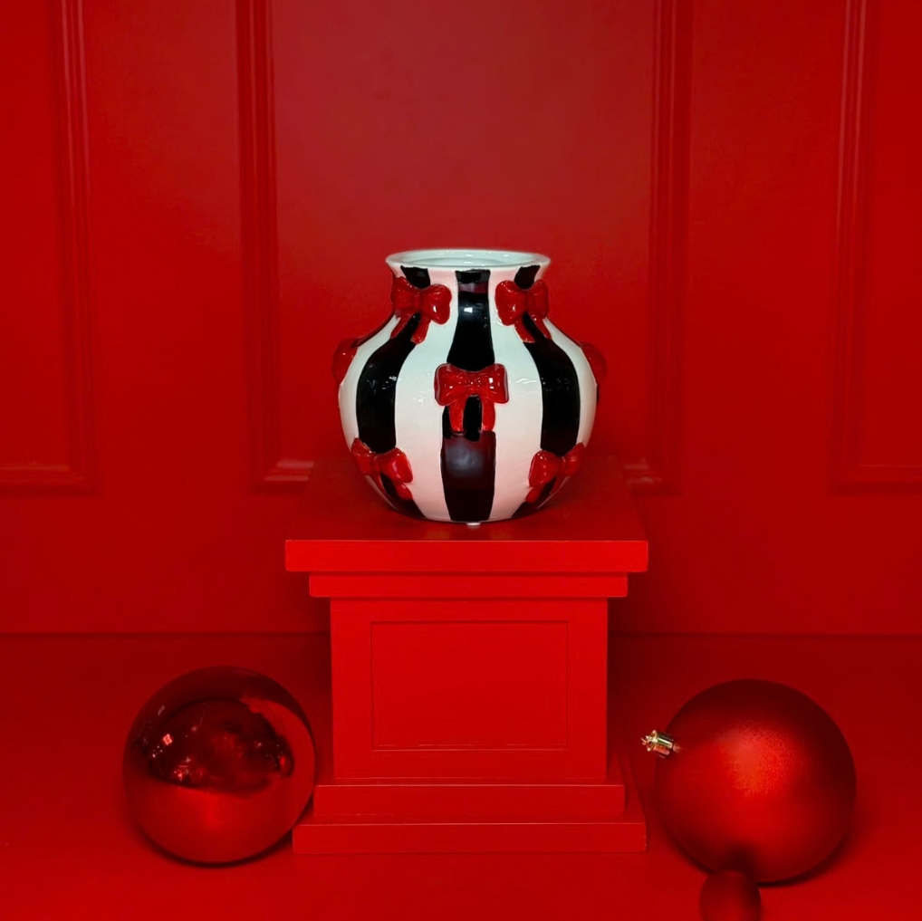 VASO DECORATIVO RED BOWS | CHRISTMAS COLLECTION