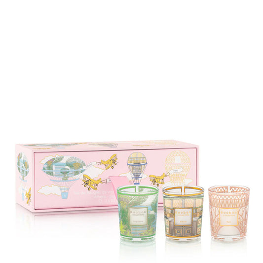 MY FIRST BAOBAB TRAVEL SET 3 VELAS SINGAPORE-ATHENS-PARIS