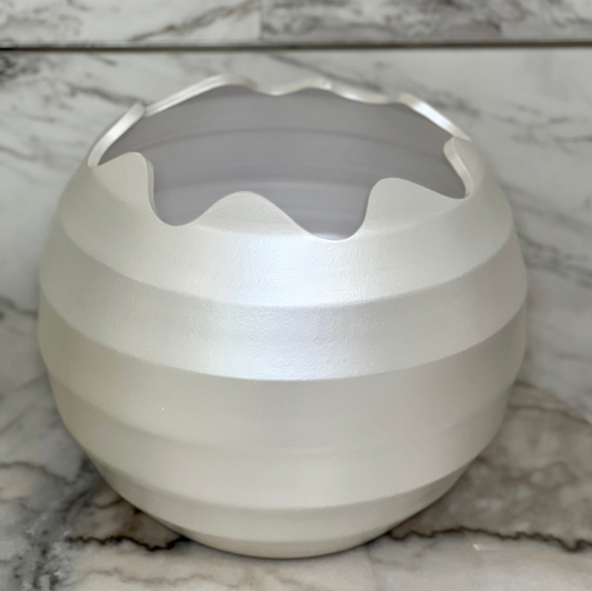 Vaso Bola Recortado Grande Branco