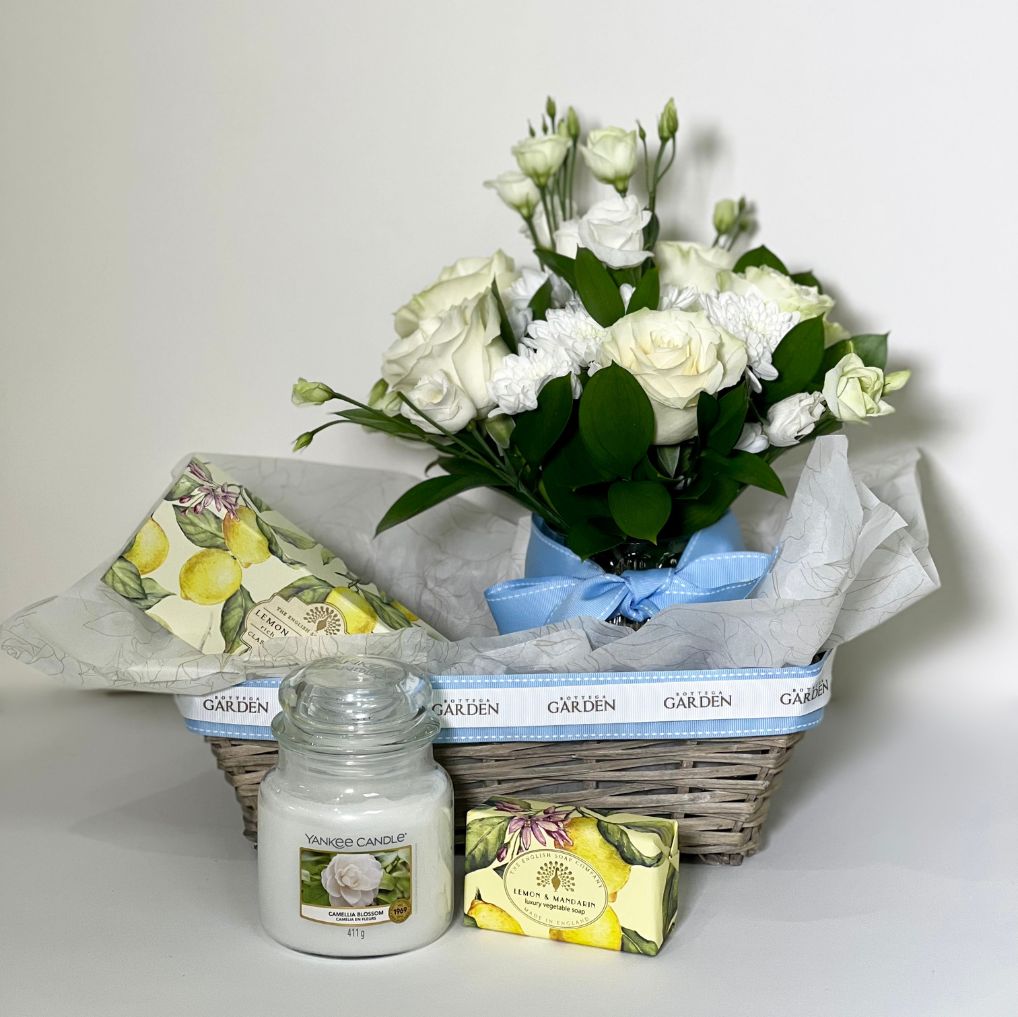 Cesta Baby Calm blue com Bouquet