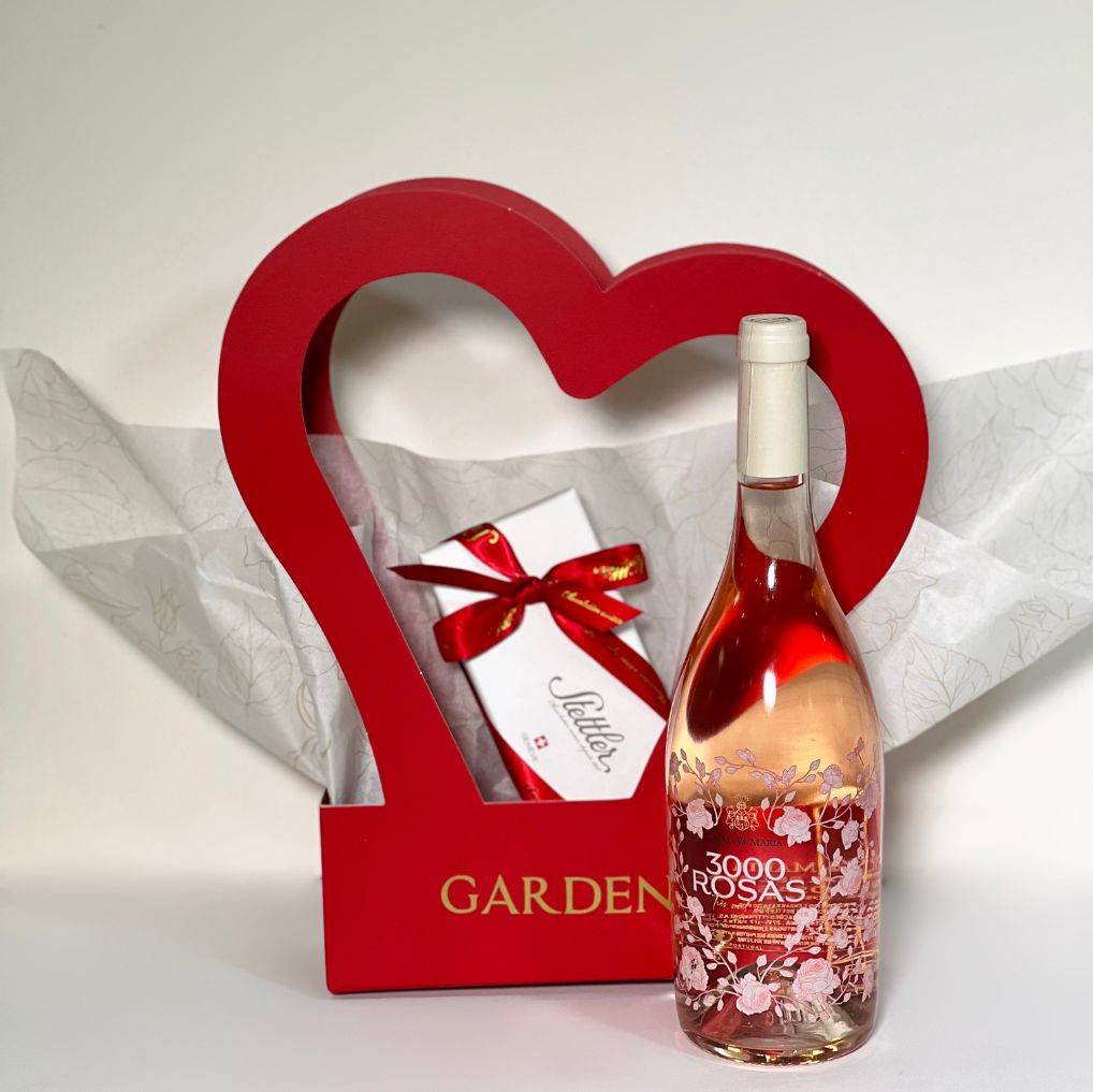 BAG CORAÇÃO VINHO E CHOCOLATE
