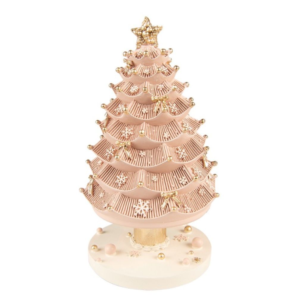 Caixa de música em forma de árvore de Natal.